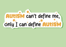 Autism Can't Define Me Sticker | Character Stickers | Car Accessories | Water Bottle Decal | Laptop Decals | Bumper Stickers |