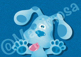 Blue Dog Vinyl Car Peeker | Character Stickers | Car Accessories | Water Bottle Decal | Laptop Decals | Bumper Stickers |