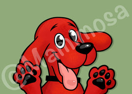 Red Dog Vinyl Car Peeker | Character Stickers | Car Accessories | Water Bottle Decal | Laptop Decals | Bumper Stickers |