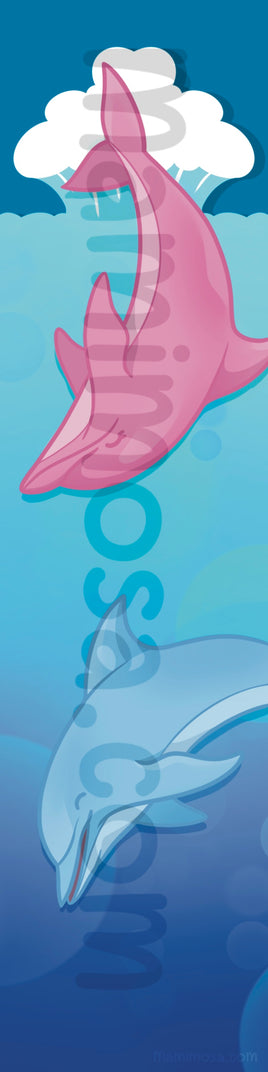 Playful Dolphins Bookmark | Stocking Stuffer | Book | Reader | Paper Bookmark