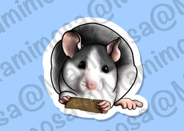 Luv U Rat Vinyl Sticker | Car Decals | Laptop Decals | Water Bottle Decals |