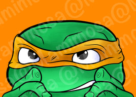 Orange Turtle Car Peeker | Character Stickers | Car Accessories | Water Bottle Decal | Laptop Decals | Bumper Stickers |