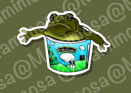 Icecream Toad Vinyl Sticker | Car Decals | Laptop Decals | Water Bottle Decals |