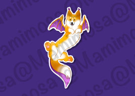 Corgi Dragon Glossy Vinyl Sticker | Car Decals | Laptop Decals | Water Bottle Decals |