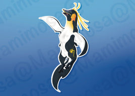 Penguin Dragon Glossy Vinyl Sticker | Car Decals | Laptop Decals | Water Bottle Decals |