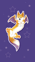 Corgi Dragon Glossy Vinyl Sticker | Car Decals | Laptop Decals | Water Bottle Decals |