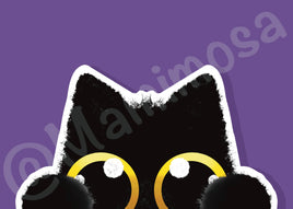 Black Cat Vinyl Car Peeker | Character Stickers | Car Accessories | Water Bottle Decal | Laptop Decals | Bumper Stickers |