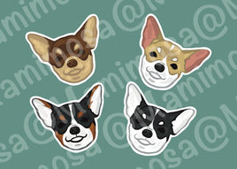 Chihuahua Vinyl Sticker | Dog Stickers | Pet Stickers | Water Bottle Decal | Laptop Decals | Bumper Stickers |