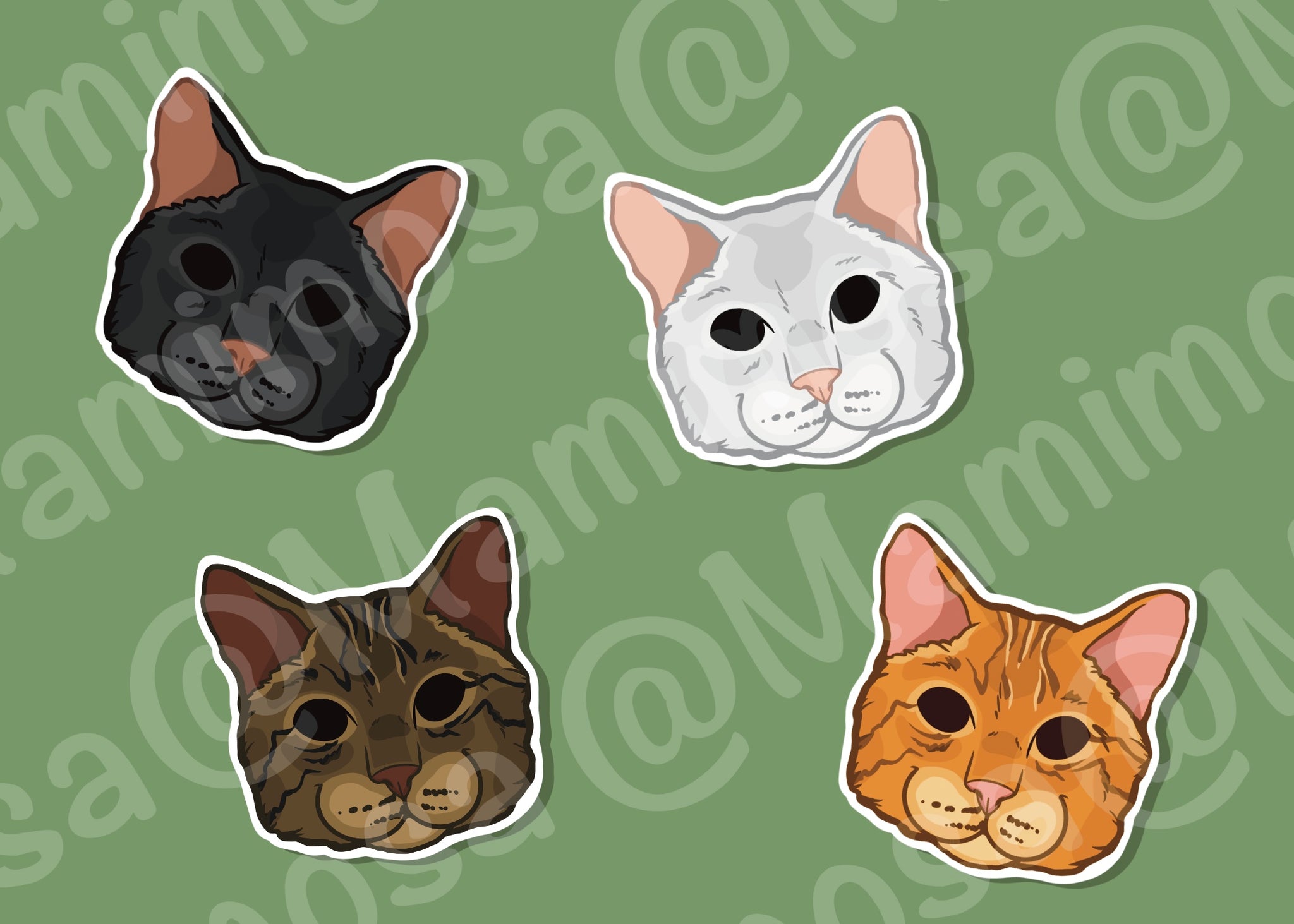 Cat stickers! Domestic cats / house cat sticker vinyls decals