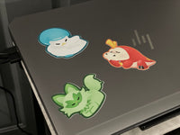 Pokémon Scarlet/Violet Inspired Sticker Set | Duckling Croc Kitten | Matte Vinyl Sticker | Waterproof Sticker |