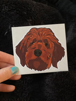 Golden Doodle Vinyl Sticker | Dog Stickers | Pet Stickers | Water Bottle Decal | Laptop Decals | Bumper Stickers |