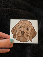 Golden Doodle Vinyl Sticker | Dog Stickers | Pet Stickers | Water Bottle Decal | Laptop Decals | Bumper Stickers |