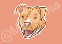 Pitbull Vinyl Sticker | Dog Stickers | Pet Stickers | Water Bottle Decal | Laptop Decals | Bumper Stickers |