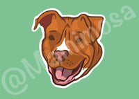 Pitbull Vinyl Sticker | Dog Stickers | Pet Stickers | Water Bottle Decal | Laptop Decals | Bumper Stickers |