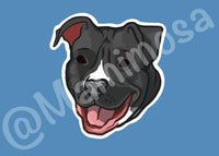 Pitbull Vinyl Sticker | Dog Stickers | Pet Stickers | Water Bottle Decal | Laptop Decals | Bumper Stickers |