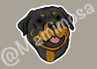 Rottweiler Vinyl Sticker | Dog Stickers | Pet Stickers | Water Bottle Decal | Laptop Decals | Bumper Stickers |