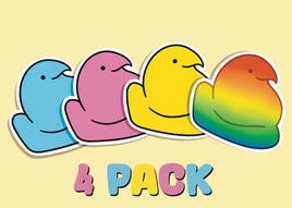 Easter Marshmallow Chick Vinyl Stickers | Car Decals | Laptop Decals | Water Bottle Decals |