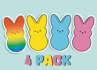 Easter Marshmallow Bunny Vinyl Stickers | Car Decals | Laptop Decals | Water Bottle Decals |