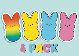 Easter Marshmallow Bunny Vinyl Stickers | Car Decals | Laptop Decals | Water Bottle Decals |