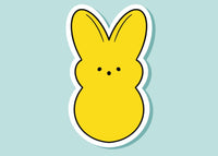 Easter Marshmallow Bunny Vinyl Stickers | Car Decals | Laptop Decals | Water Bottle Decals |